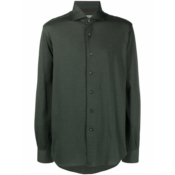 オリアン メンズ プルオーバー トップス Spread collar piqu￡ shirt Green