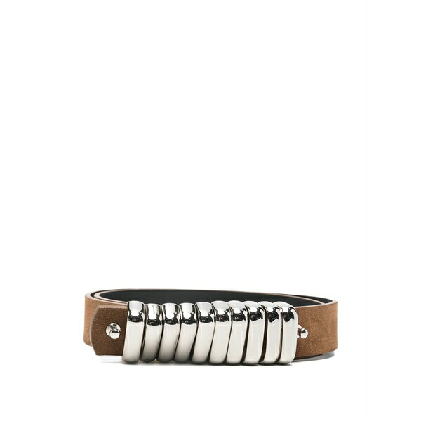 フェデリカ・トシ レディース 三尺帯 添え物 Bold leather belt Brown