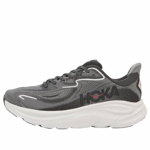 HOKA ONE ONE ホカオネオネ メンズ スニーカー  【HOKA ONE ONE Clifton 10 \u0027Carbon Black Satellite Grey\u0027 1162030-CCKS】  大きさ US_M_15