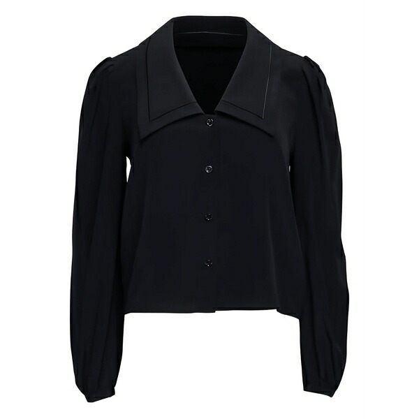 ひな形 レディース プルオーバー トップス Puffed-sleeve shirt Blue