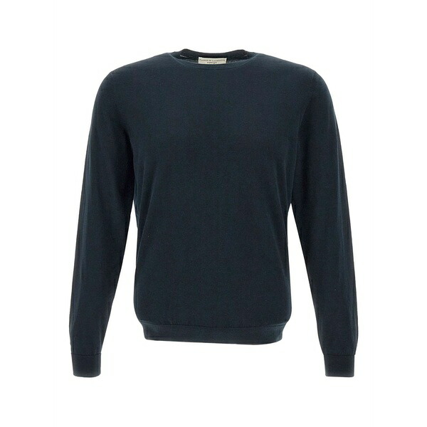 フィリッポ デ ラウレンティス メンズ 編み物\u0026プルオーバー アウター Cotton sweater Blue