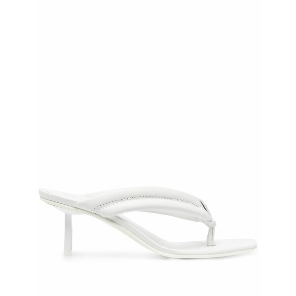 ル シラ レディース サンダル シューズ Leather slip-on sandals  White