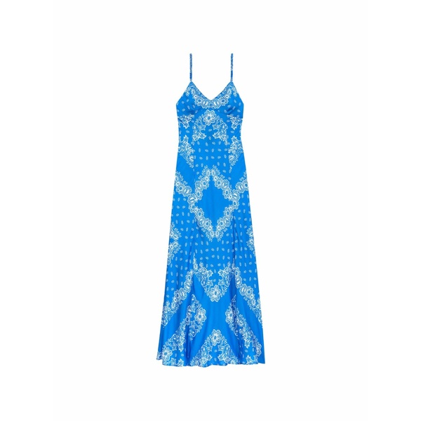 マージュ レディース 衣裳 トップス Bandana-print maxi dress Blue