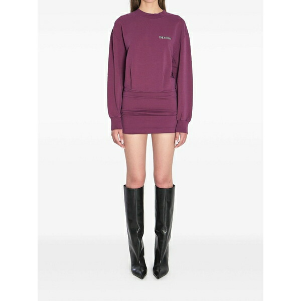 ジ アティコ レディース 衣裳 トップス Crew-neck mini dress Purple