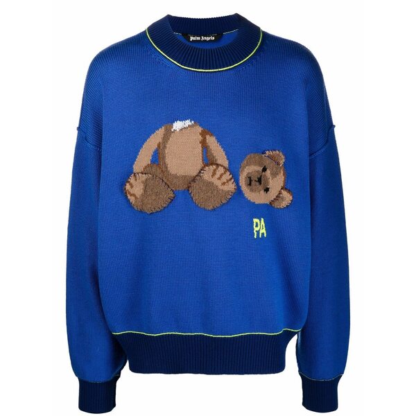 パーム・エンジェルス メンズ 編み物\u0026スウェーター アウター Teddy bear jumper Blue