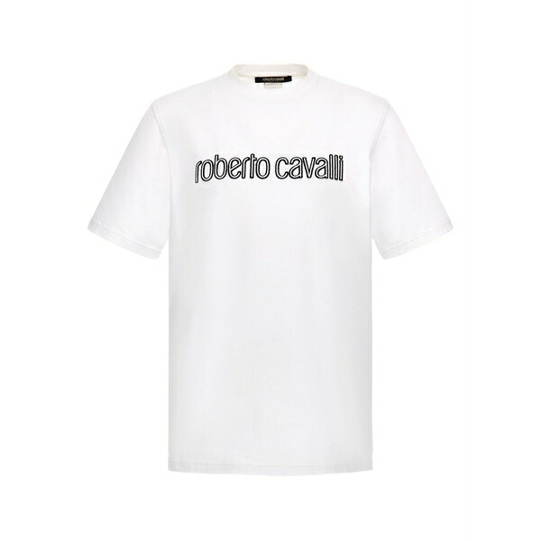 ロベルトカヴァリ メンズ プルオーバー トップス Logo t-shirt White