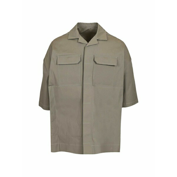 リックオウエンス メンズ プルオーバー トップス Magnum tommy flap-pocket shirt Grey