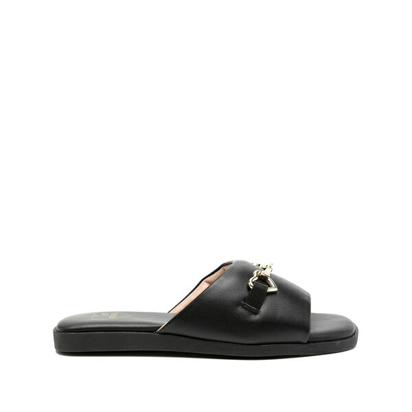 優しいこと モスキーノ レディース サンダル シューズ Buckle-detail leather sandals Black