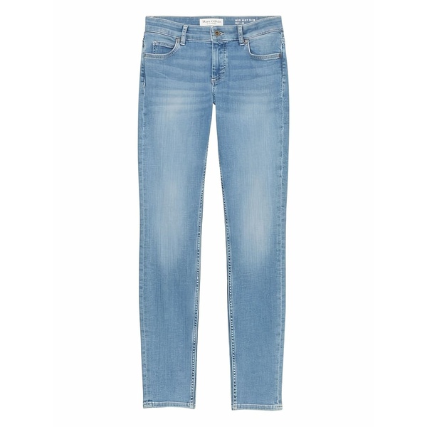 マルコポーロ レディース ジーンズズボン下 ボトムス Logo-patch jeans Blue