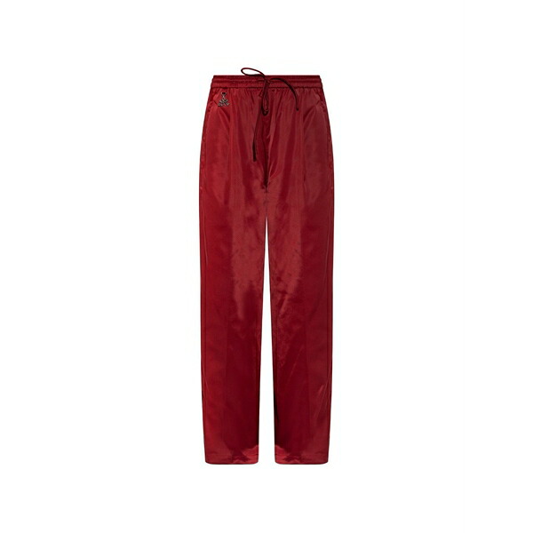 ゲタス レディース 心地よいズボン下 ボトムス X barbie drawstring satin-finish trousers Red