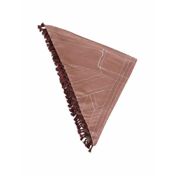 アリジ レディース 消音装置・袈裟・えり巻き 佩び物 Tassel-trim geometric-print scarf Pink
