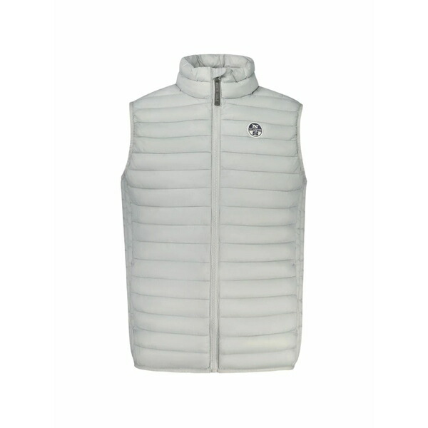 北の方大売り出し メンズ 上衣＆上衣 アウター Quilted logo-patch gilet Grey