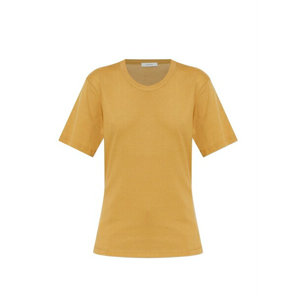 ルメール レディース プルオーバー トップス Round-neck short-sleeve  rib t-shirt Yellow