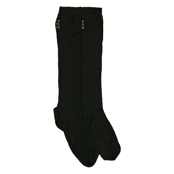 マルタンマルジェラ メンズ ソックス アンダーお召しもの Numeric logo ribbed socks Black