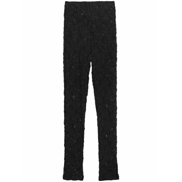 エムエスジイエム レディース 心地よいズボン下 ボトムス Lace knitted trousers Black