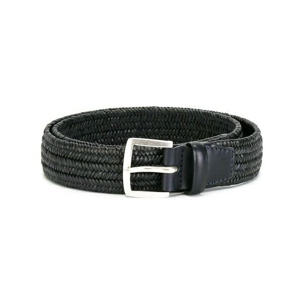 オルチアーニ メンズ 三尺帯 添え物 Woven buckle belt Blue