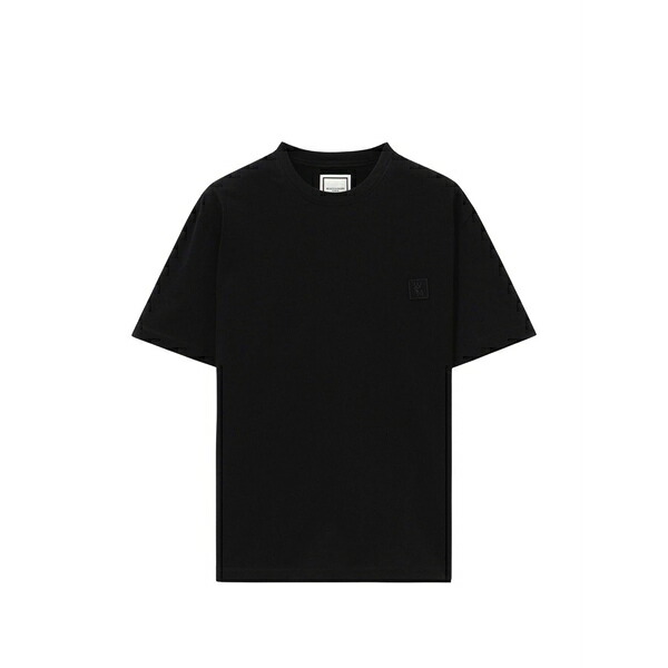 ウーヨンミ メンズ ティーシャツ トップス Floral-print t-shirt Black