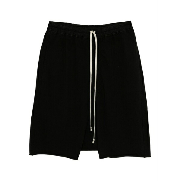 リックオウエンス メンズ 心地よいズボン下 ボトムス Drawstring-pod shorts Black