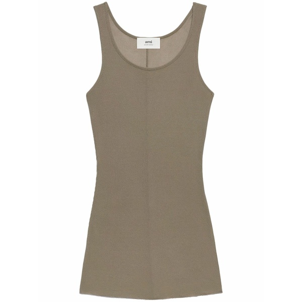 意中の女 レディース カットソー トップス Scoop-neck sleeveless tank top Neutrals