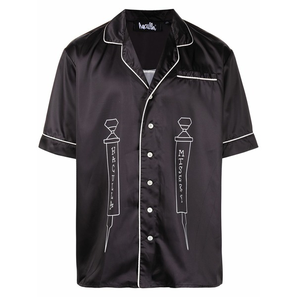 ハクーラ メンズ プルオーバー トップス Haculla misery contrast-trimmed shirt Black