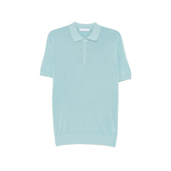 マニュエル リッツ メンズ スポーツシャツ トップス Short-sleeve polo shirt Blue