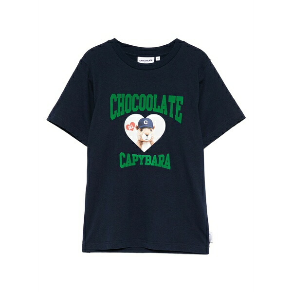 黒茶 レディース ティーシャツ トップス Graphic t-shirt Blue