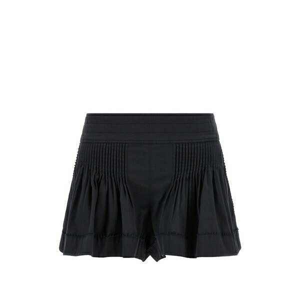 イザ呼びりん マラン レディース 心地よいズボン下 ボトムス Cybila pleats shorts Black