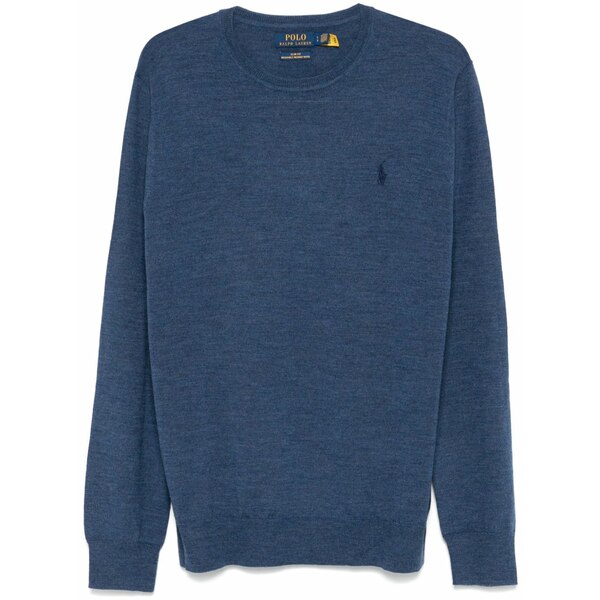 ラルフローレン メンズ 編み物\u0026ティーシャツ アウター Polo pony-embroidered sweater Blue