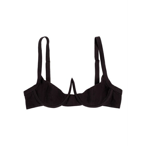 ナターシャジンコ レディース カットソー トップス Plunge cotton bra Black