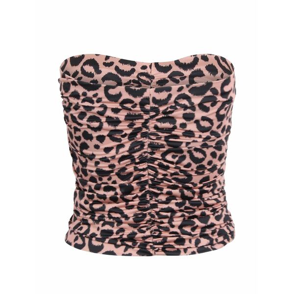 エッセンシャルアントワープ レディース カットソー トップス Gathered animal-print top Pink