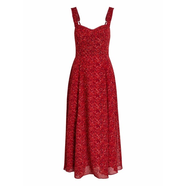 リフォメーション レディース 衣裳 トップス Floral sleeveless MIDI dress Red