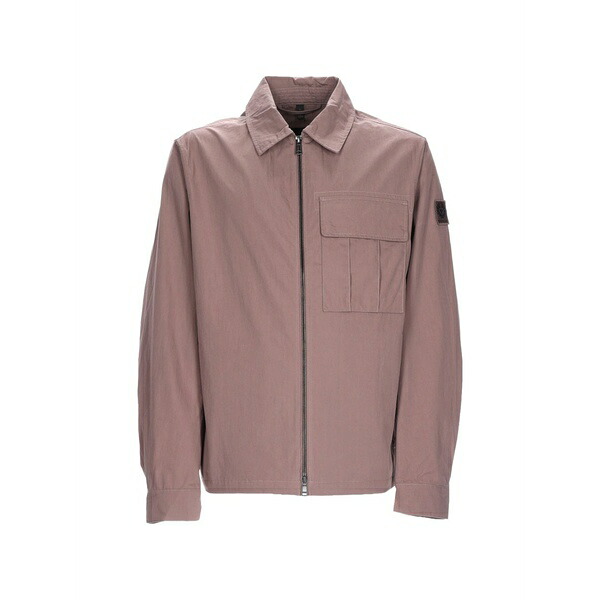 呼びりん原材料 メンズ プルオーバー トップス Logo-patch flap-pocket cargo shirt Pink