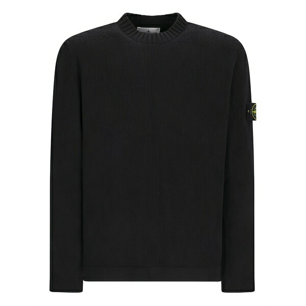 ストーンアイランド メンズ 編み物\u0026スウェーター アウター Compass-badge crew-neck sweater Black