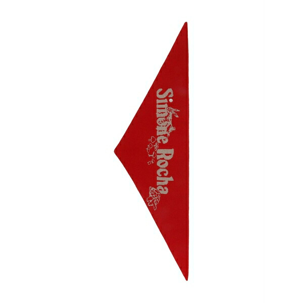 シモーネ・ロシャ レディース 消音装置・袈裟・えり巻き 佩び物 Pearl-embellished logo scarf Red