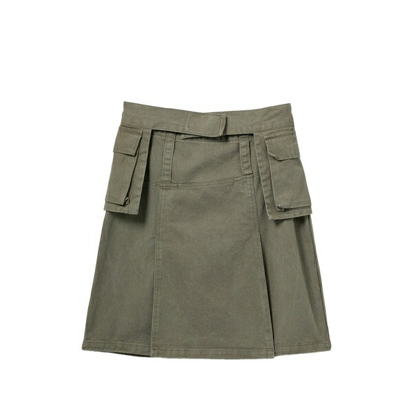 二分の一男の子 レディース スコート ボトムス Cargo skirt Green