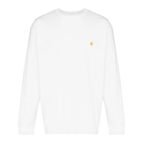 鉄道車両ハート形 メンズ ティーシャツ トップス L/s chase long-sleeved t-shirt White