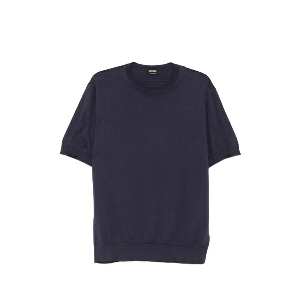 ゼニア メンズ ティーシャツ トップス Crew-neck t-shirt Blue