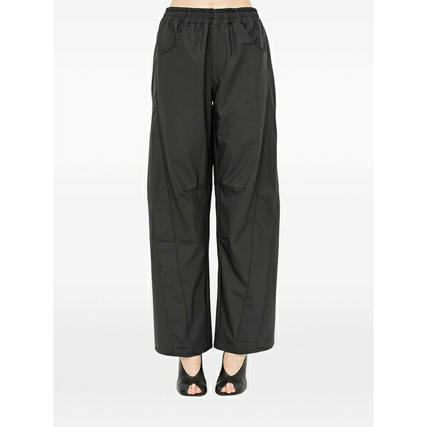 アンドレア ヤコブ レディース 心地よいズボン下 ボトムス High-cuff trousers Black