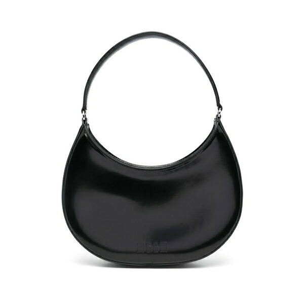 エムエスジイエム レディース ショルダーバッグ 御徒面子 Logo-debossed faux-leather Black