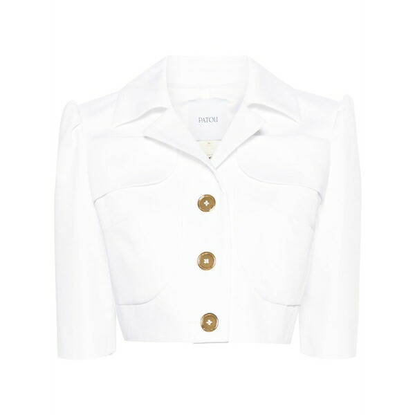 ジャンパトゥ レディース 上衣＆上衣 アウター Single-breasted cropped blazer White