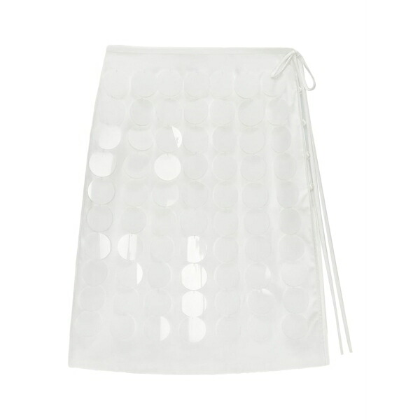 エムエスジイエム レディース スコート ボトムス Circle-appliqu￡ wrap mini skirt White