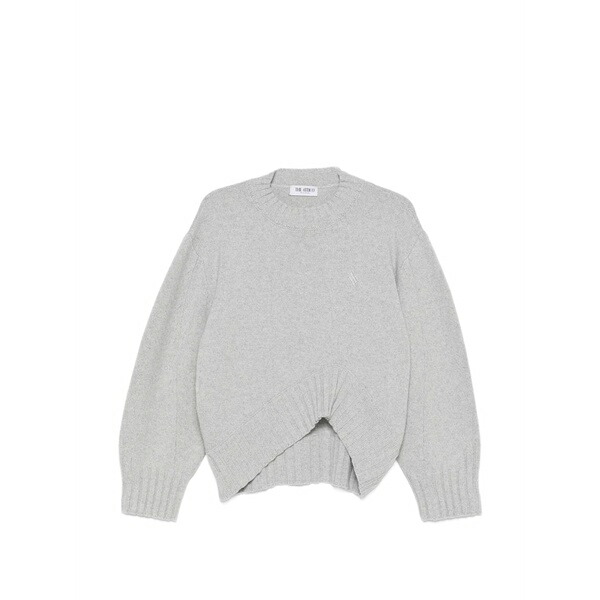 ジ アティコ レディース 編み物\u0026スウェーター アウター Asymmetric-hem sweater Grey