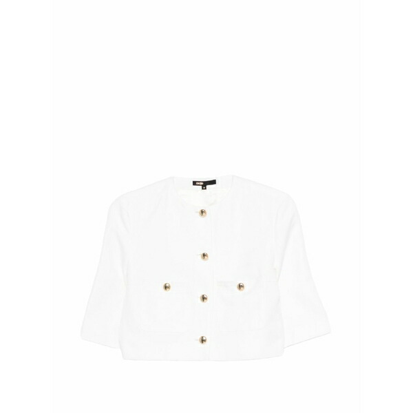 マージュ レディース 上衣＆上衣 アウター Cropped jacket White