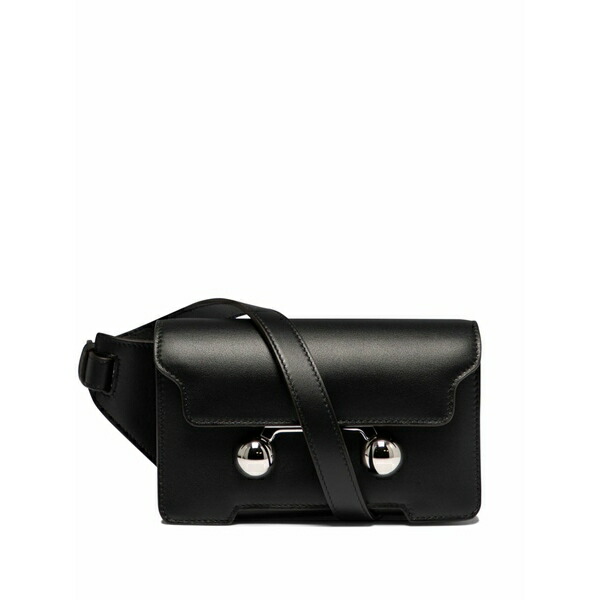マルニ メンズ ショルダーバッグ 御徒面子 Trunkaroo leather crossbody bag  Black