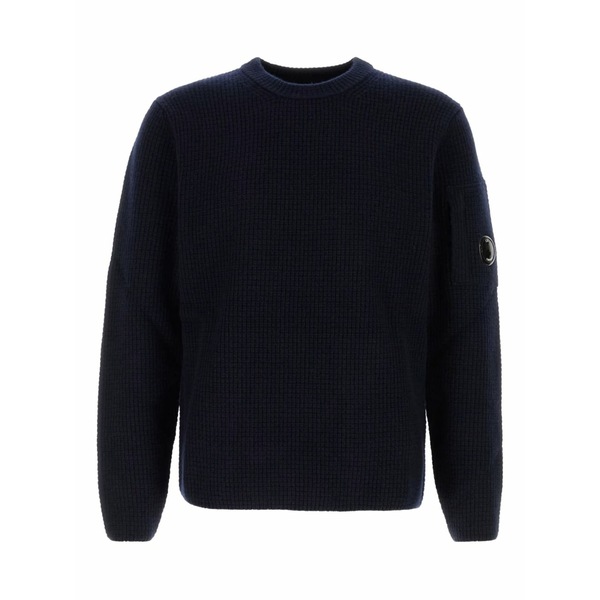 シーピーカンパニー メンズ ニット&セーター アウター Pocket wool blend sweater Blue|asty
