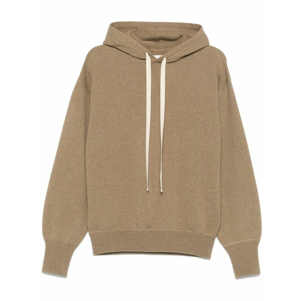 ジル・サンダー レディース 編み物\u0026スウェーター アウター Cashmere hoodie Brown