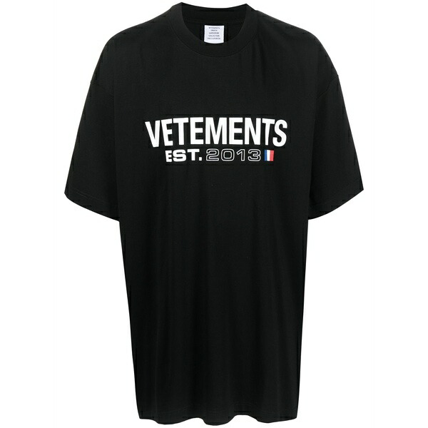 ヴェトモン レディース プルオーバー トップス Logo-print t-shirt Black