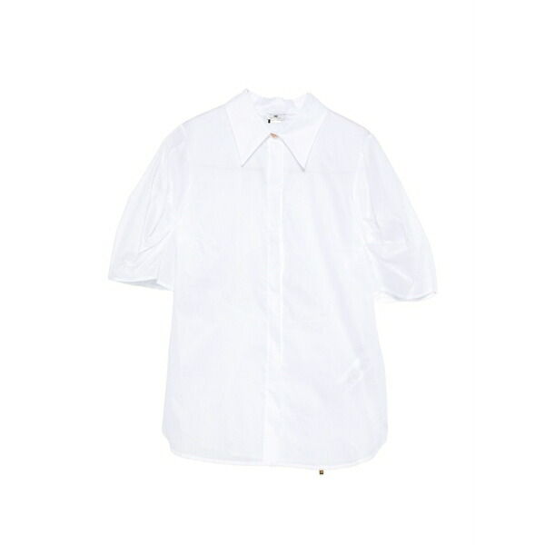 エリザベスフランキ レディース プルオーバー トップス Puff-sleeve shirt White