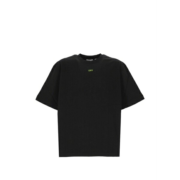 象牙色 メンズ ティーシャツ トップス Logo-print cotton t-shirt Black