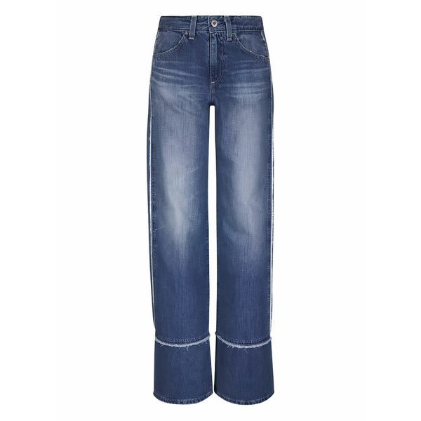 エージーデニム レディース ジーンズズボン下 ボトムス Adria paneled frayed jeans Blue